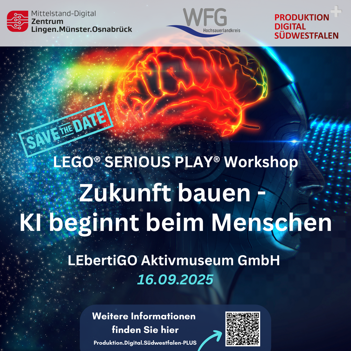 Infografik zum Workshop Zukunft bauen KI beginnt beim Menschen